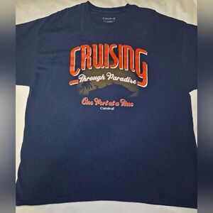 Carnival Cruise Line 'Cruising Through Paradise' Graphic Cotton T‑Shirt- Sz XXL
